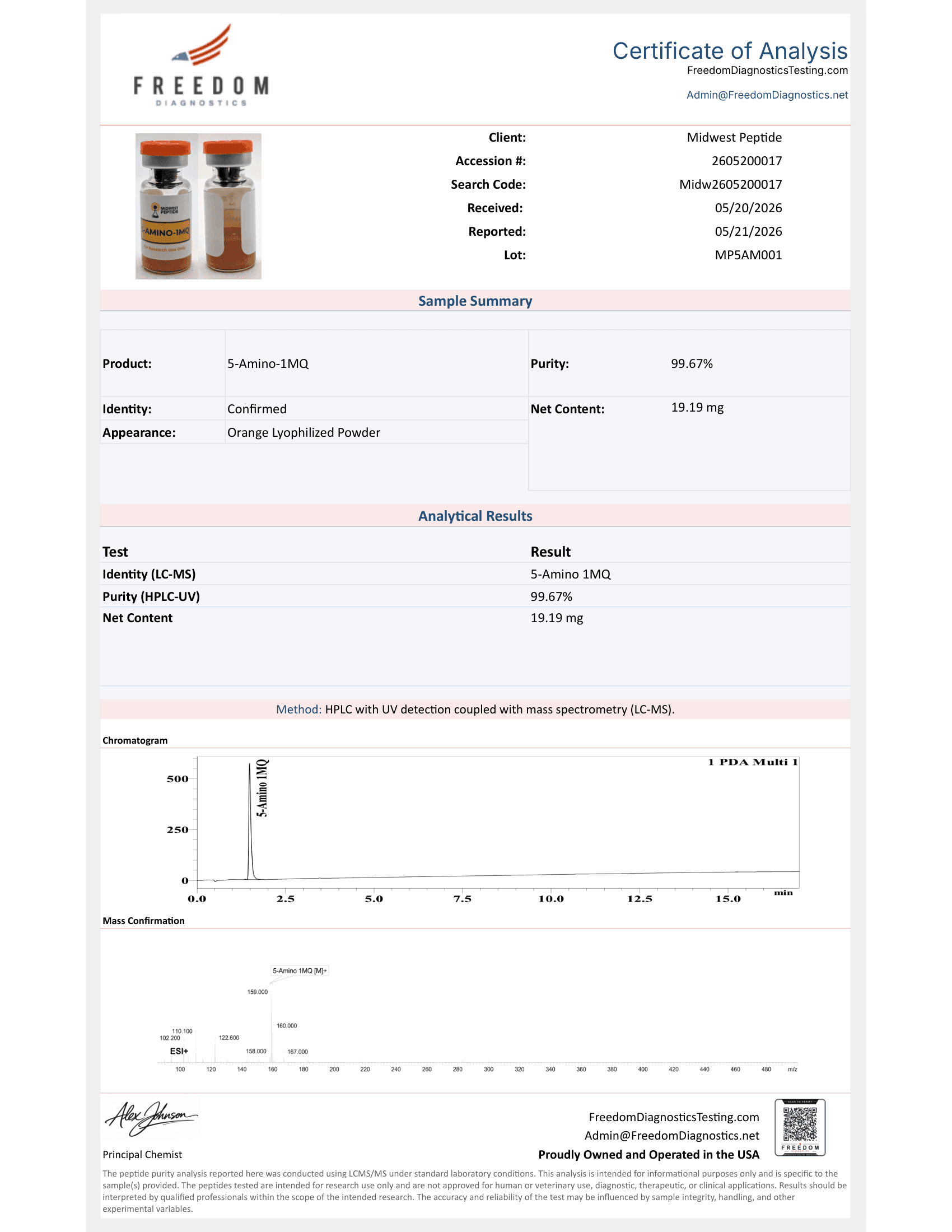 5-Amino-1mq 20mg